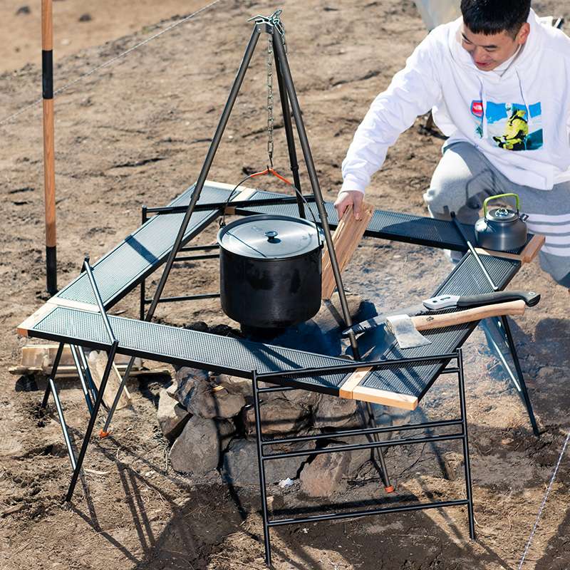アウトドアテーブル 多機能折りたたみ焚き火テーブル