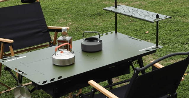 折りたたみ式アウトドアテーブル アウトドアマルチ収納式サイドテーブル