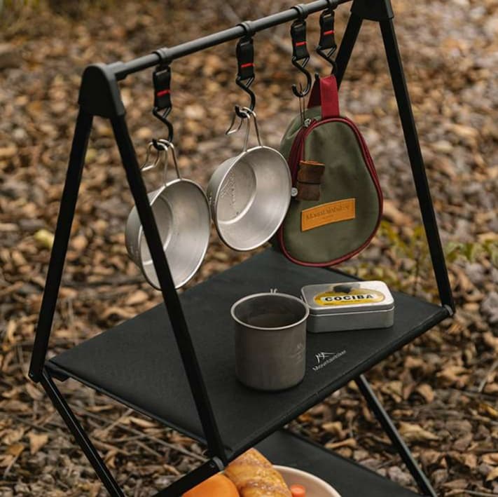 アウトドアテーブル 多機能キャンプハンガーラック