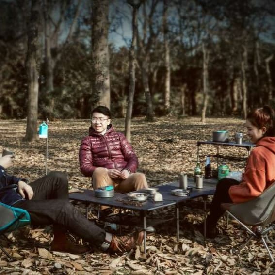 折り畳み式 アウトドアテーブル 木目調