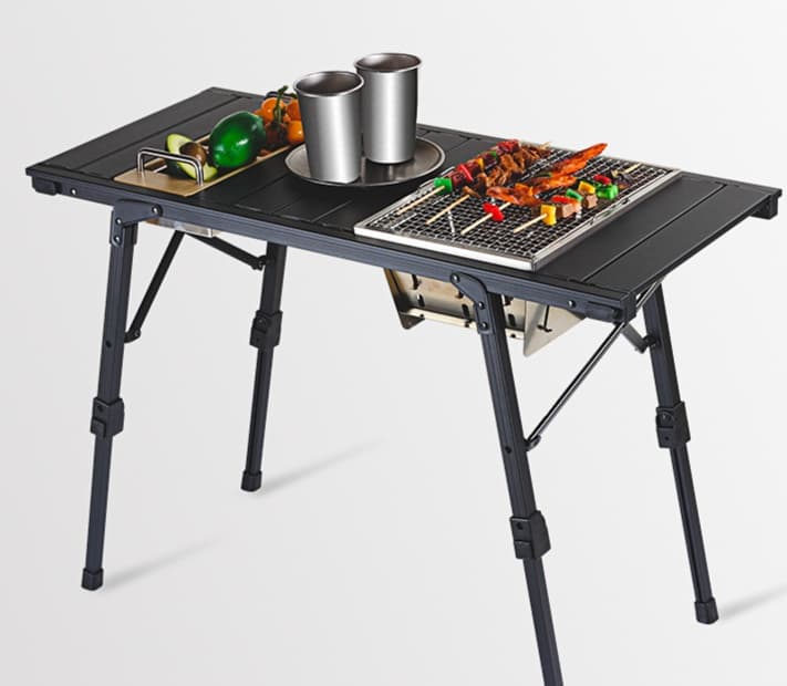 アウトドアテーブル 多機能組立式グリルテーブル露営セット