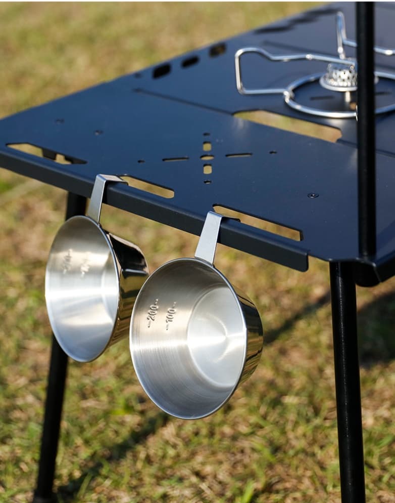 アウトドアテーブル 二段式キャンプ調理テーブル