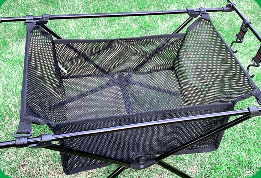 折りたたみ式メッシュポケット付アウトドアテーブル