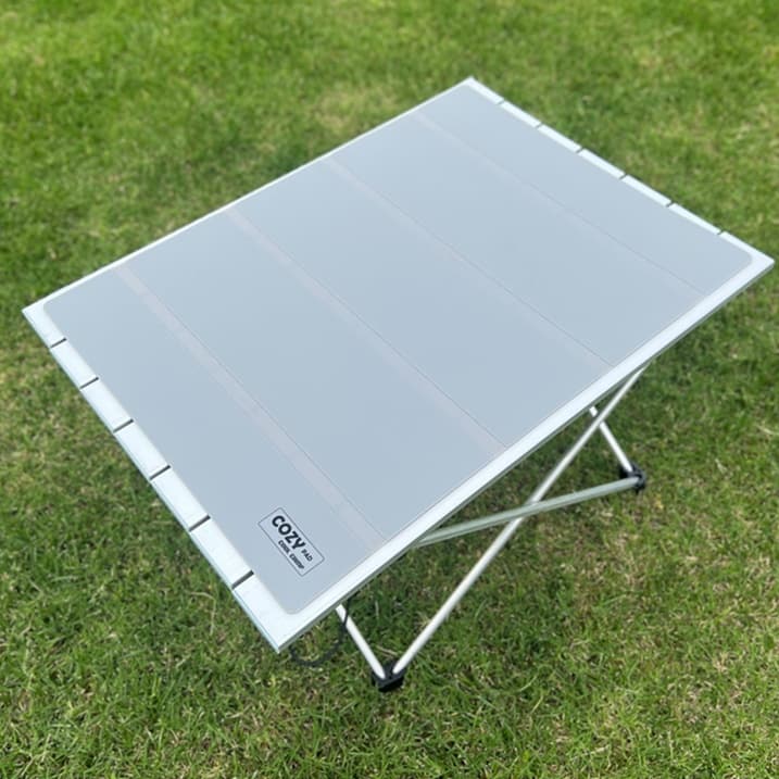 アウトドアテーブル スライド式折り畳みローテーブル