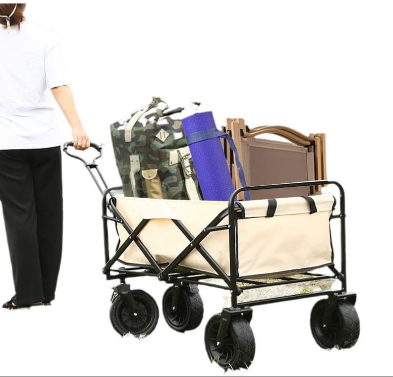 アウトドアテーブル 折りたたみ式大型キャリーワゴンテーブル