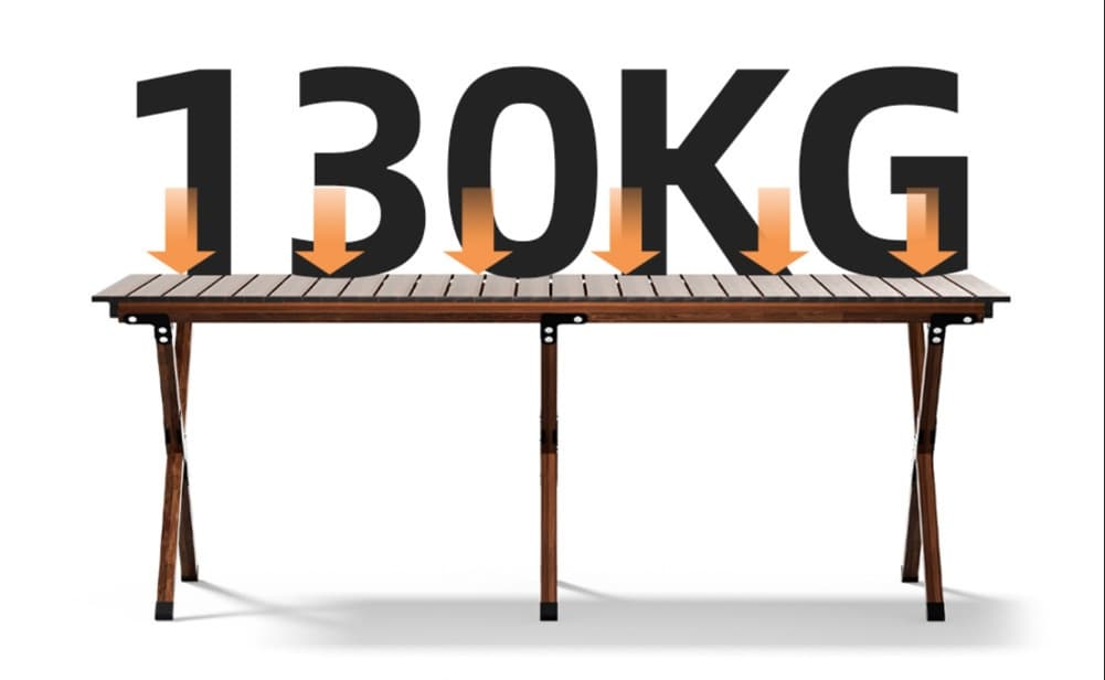 折りたたみ式木製アウトドアテーブル