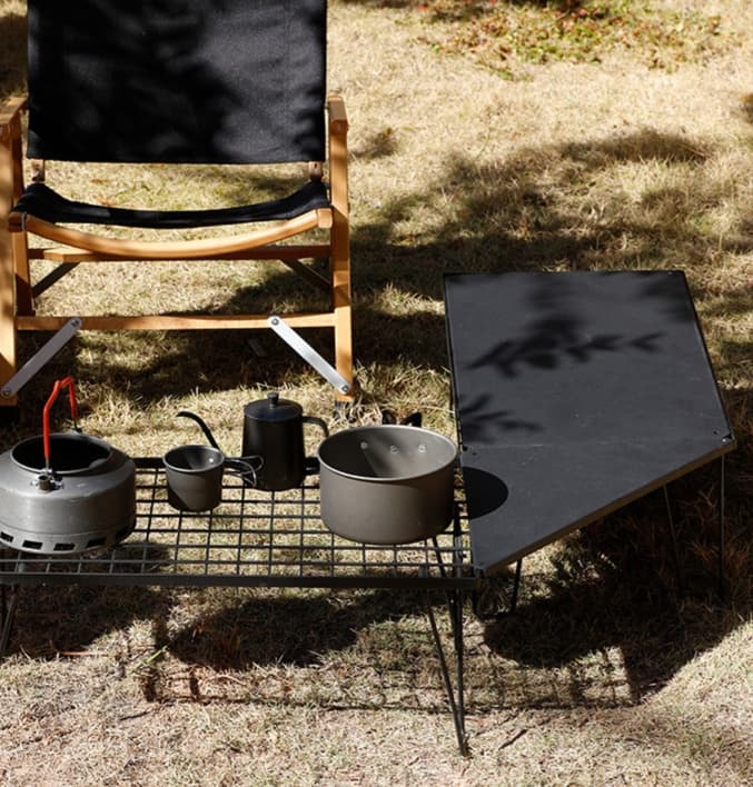 アウトドアテーブル 折りたたみ式アウトドアメッシュテーブル