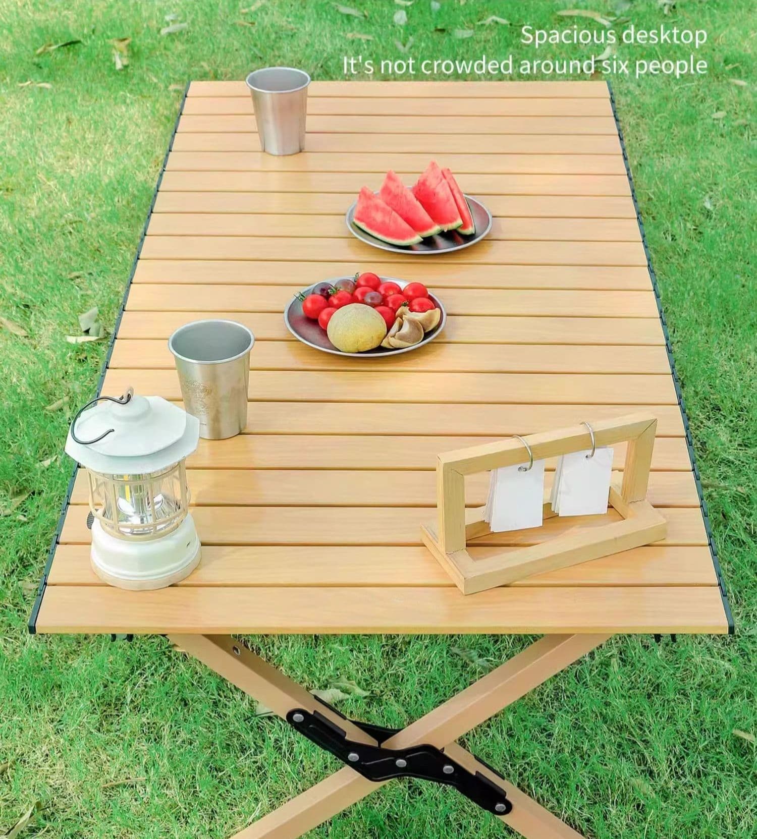 折りたたみ式 木製 アウトドアローテーブル