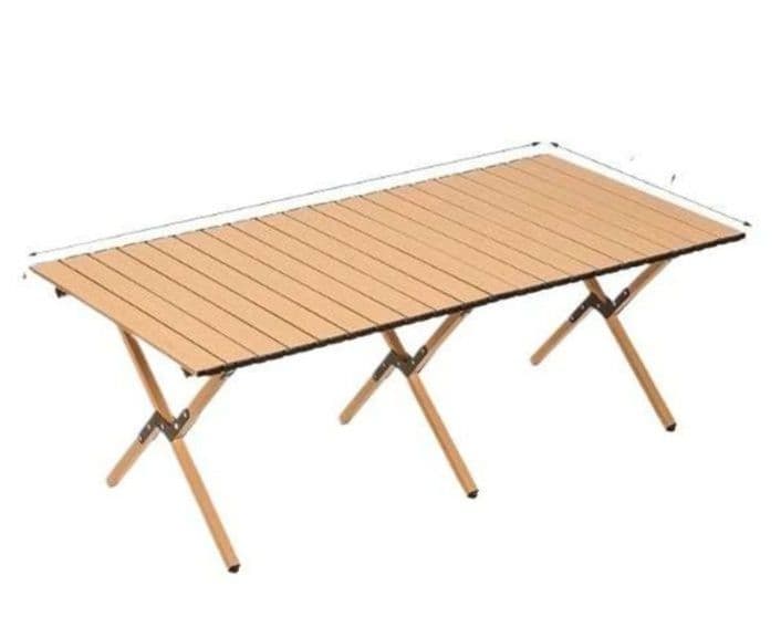 折りたたみ式 木製 アウトドアローテーブル