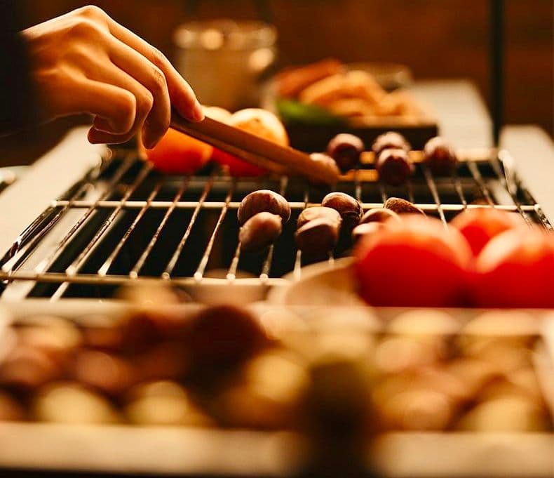 アウトドアテーブル 和風庭園調 折り畳みテーブル