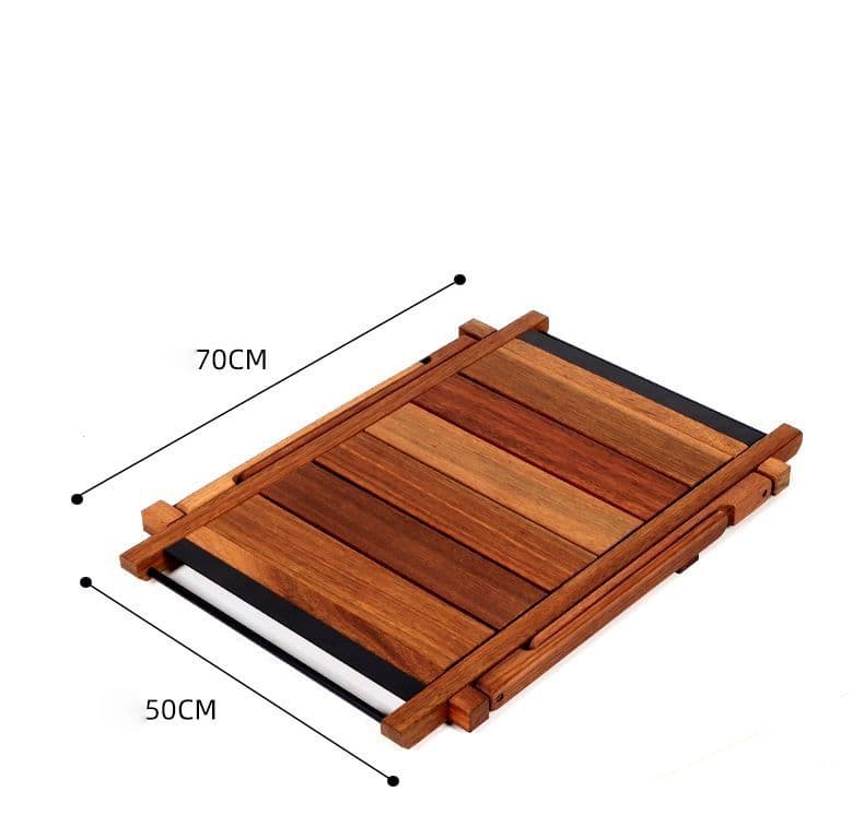 アウトドアテーブル 木製折りたたみ式キャンプ調理ローテーブル