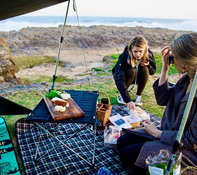 アウトドアテーブル 折り畳み式アルミロールテーブル コンパクト