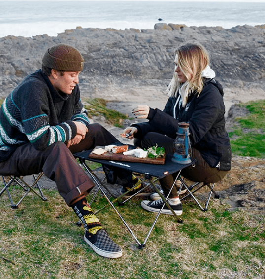 アウトドアテーブル 折り畳み式アルミロールテーブル コンパクト