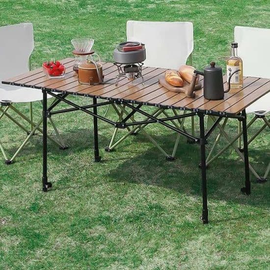 アウトドアテーブル アウトドア快適収納式テーブル
