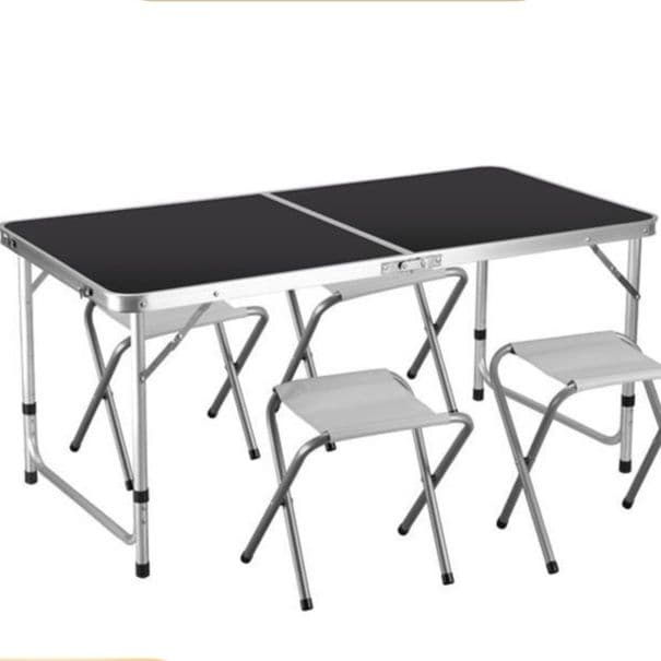 アウトドアテーブル 椅子四脚セット 高さ調節機能付き 折りたたみテーブル