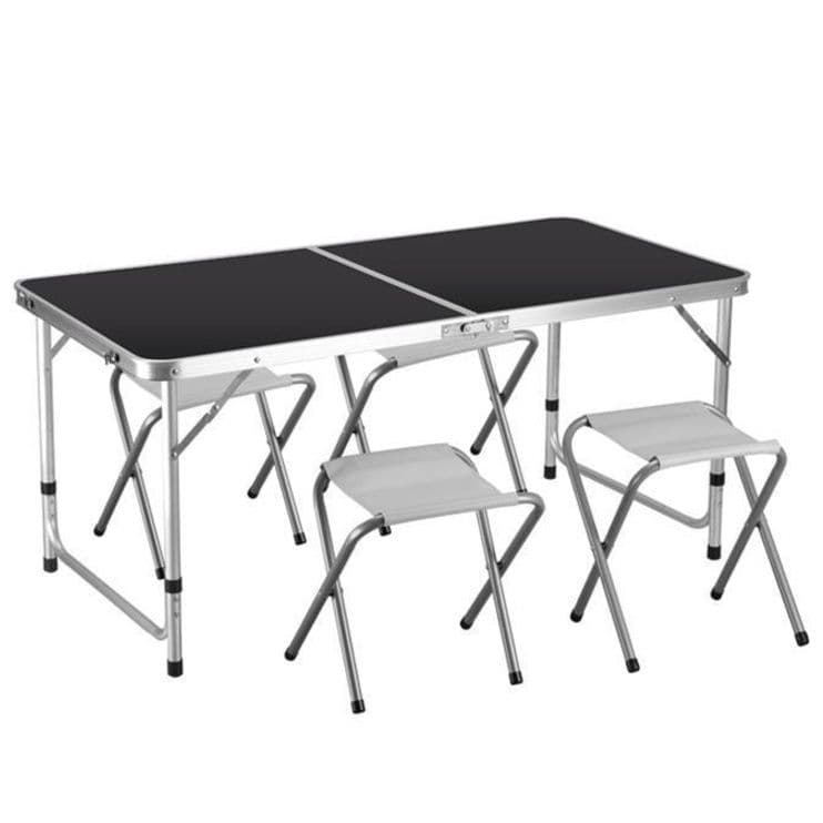 アウトドアテーブル 椅子四脚セット 高さ調節機能付き 折りたたみテーブル