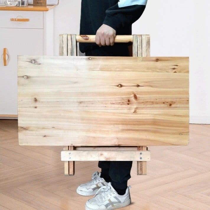 ウッドアウトドアテーブル 天然木折りたたみ式キャンプ用テーブル