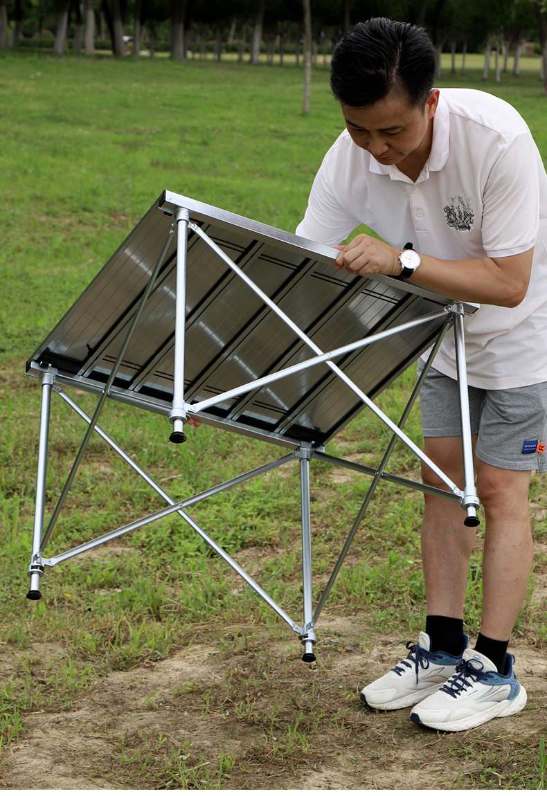 アウトドアテーブル 折りたたみ式 アルミロールテーブル