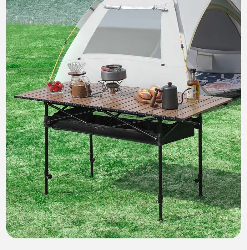 アウトドアテーブル アウトドア快適収納式テーブル