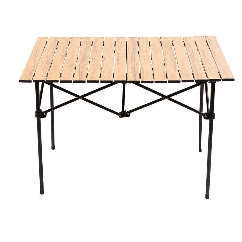 折りたためる木目調アウトドアキッチンテーブル
