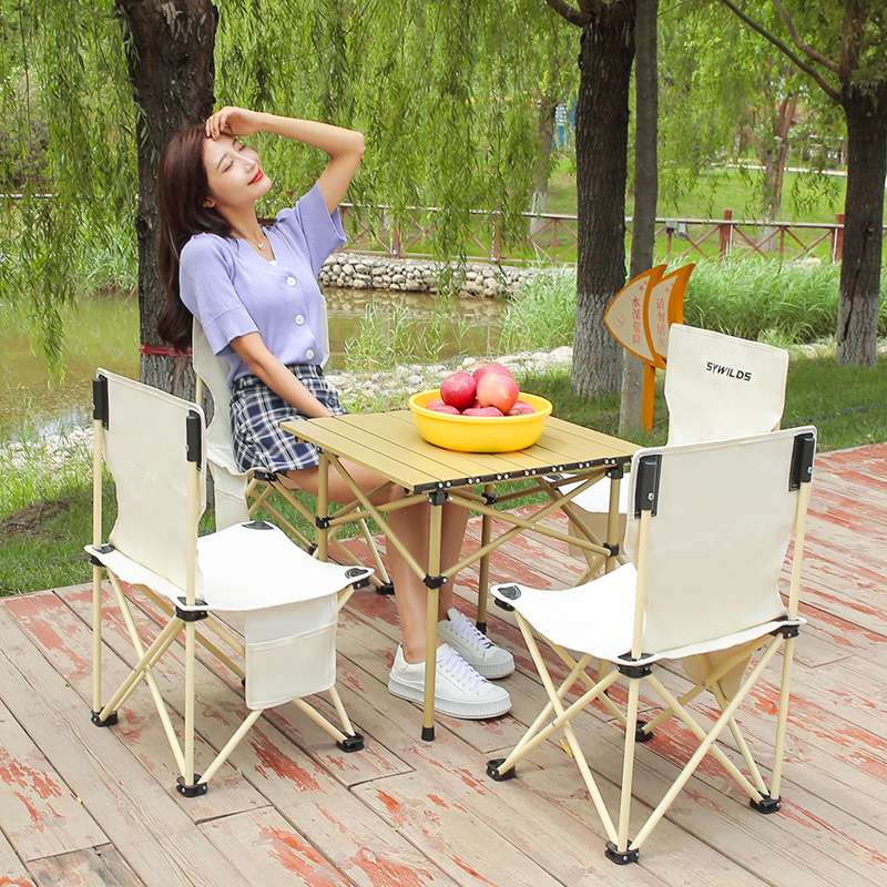 アウトドアテーブル コンパクト携帯折りたたみテーブルセット