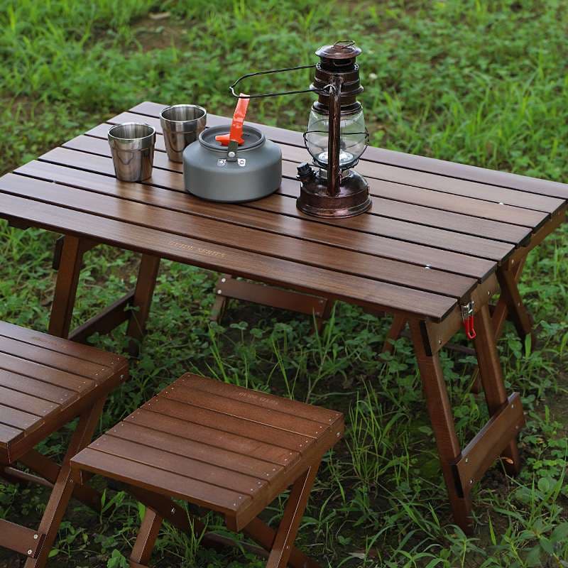 アウトドアテーブル 折り畳み式 キャンプサイドテーブルセット