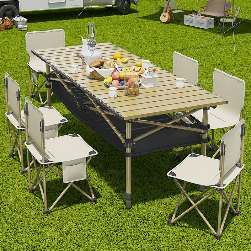 アウトドアテーブル アルミスリット 大型テーブル