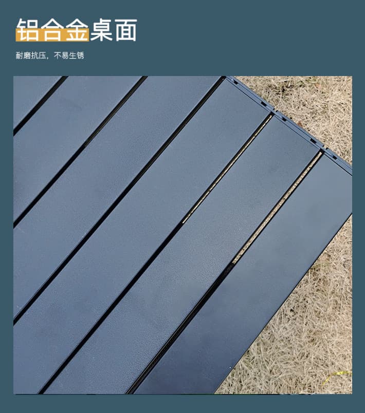 アウトドアテーブル 折りたたみ式収納ポケット付きアルミ製軽量サイドテーブル