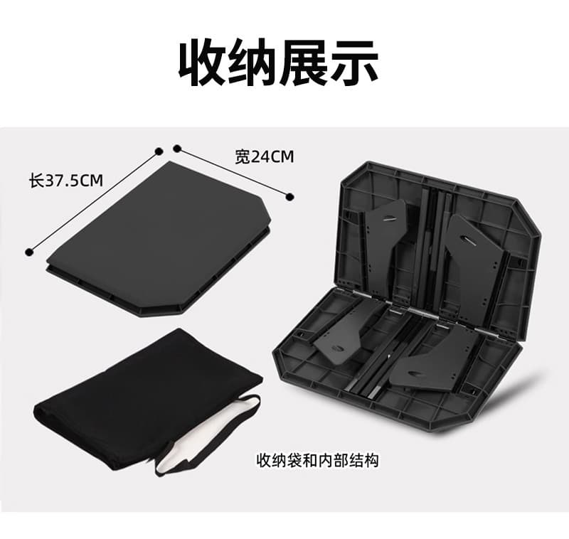 アウトドアテーブル 高低二段階調整機能付き折りたたみサイドテーブル