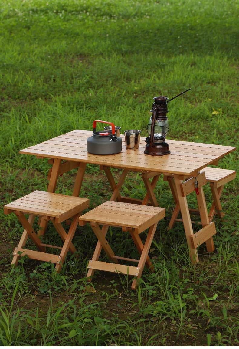 アウトドアテーブル 折り畳み式 キャンプサイドテーブルセット