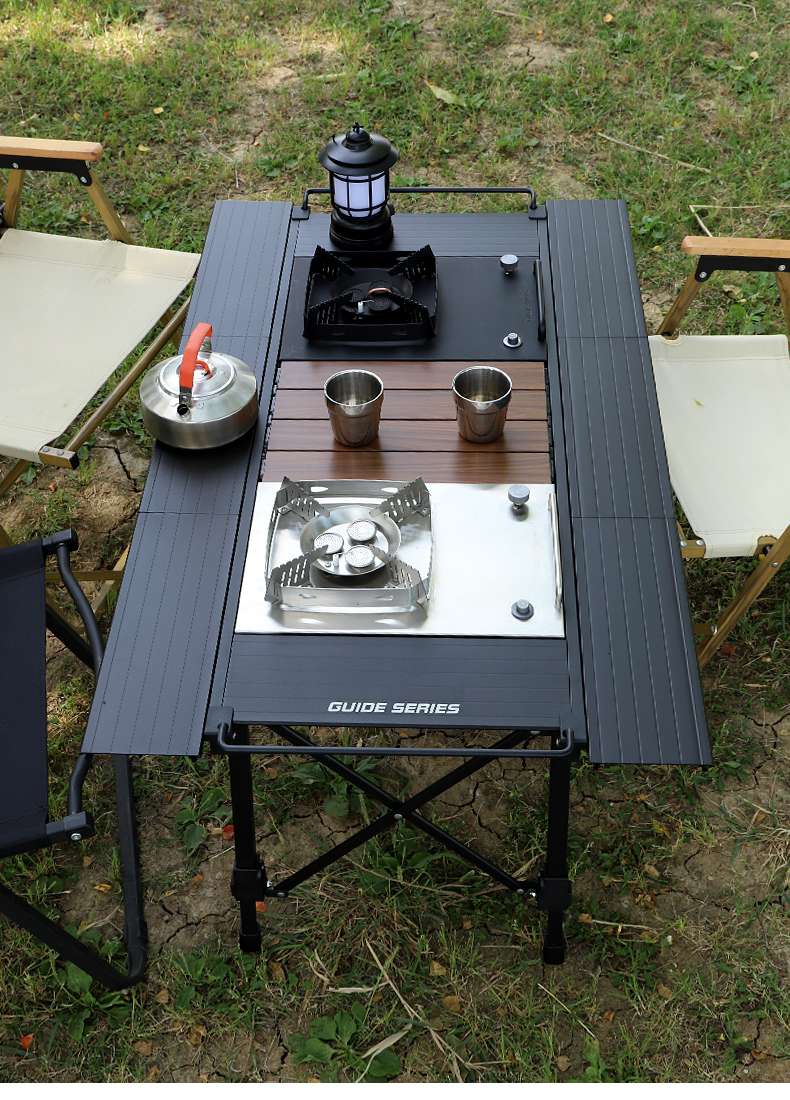 アルミ製折りたたみソロキャンプテーブルセット